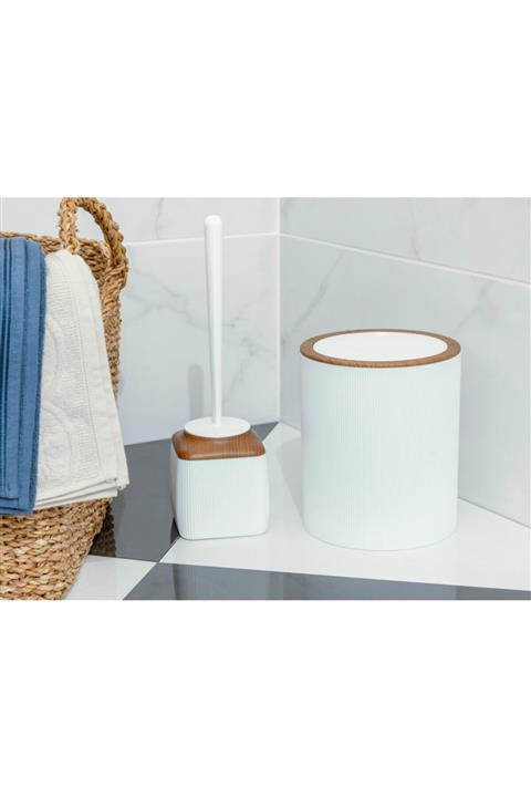 Madame Coco Soft Ekru Bois Banyo Seti  2'li