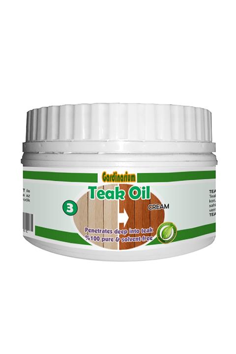 Gardinarium TEAK OIL / CREAM (Solventsiz Krem Tik Yağı) 250 gr