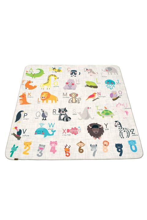 HAMUR Animals 150x150 cm Oyun Matı Bebek Ve Çocuk Halısı Hayvanlar Sayılar