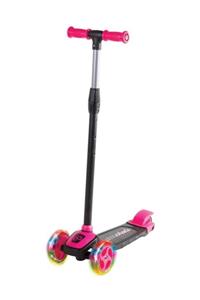 Furkan Toys Furkan Cool Wheels Led Işıklı 3 Tekerlekli Yükseklik Ayarlı Pembe Scooter