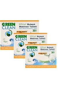 Green Clean Bulaşık Makinesi Organik Bitkisel Tablet 30 Adet x 3 Adet