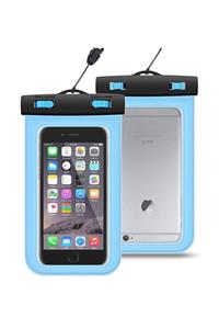 ULTRATEKNO Tüm Telefonlarla Uyumlu Su Geçirmez Waterproof Su Altı Cep Telefonu Kılıfı Boyun Askılı Kılıf