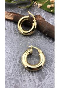 Joel Jewelry 925 Ayar Gümüş Altın Kaplamalı Halka Küpe