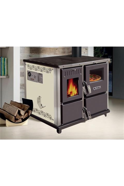 Çetik Katı Yakıtlı Kuzuneli Yatık Tip Kalorifer Sobası Eko Msk