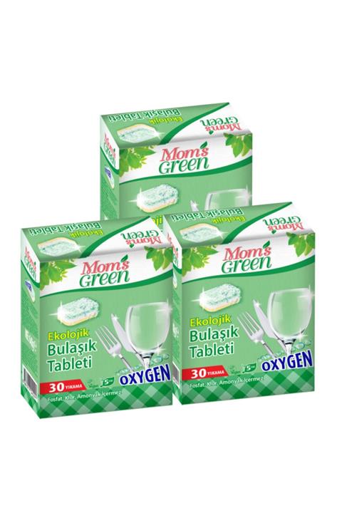 Mom's Green 3'lü Set Ekolojik Bulaşık Makinası Tableti  90 Tablet