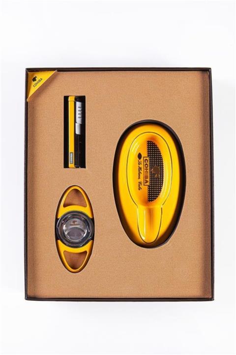 COHİBA Çakmak Kesici Küllük Üçlü Set