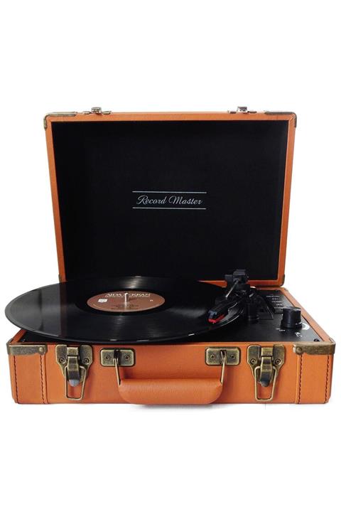 Record Master Pikap Retro T317ub -kahverengi -şarj Bluetooth Usb Li Plak Çalar