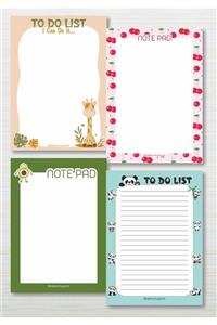 Aşktan Basım Hizmetleri Aşktan Basım 4lü Note Pad Bloknot 10x14 Cm