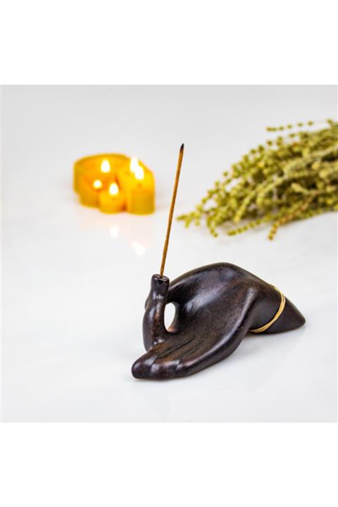 Lara Karma Seramik El Şeklinde Dekoratif Tütsülük