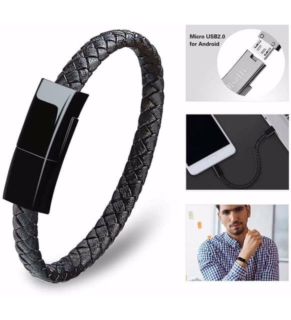 CODEGEN Micro Usb Port Deri Bileklik Şarj Data Kablosu Cdg-cnv53