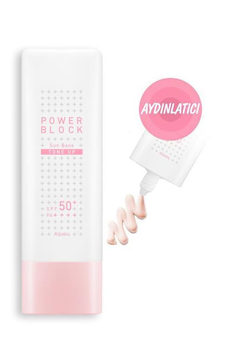 Missha Ton Eşitleyici Aydınlatıcı Güneş Kremi SPF50 + 50ml APIEU Power Block Tone Up Base Pink SPF50