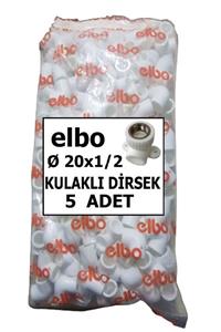 Elbo 1 Paket 20x1/2''  Uyumlu Kulaklı Dirsek 5 Adet