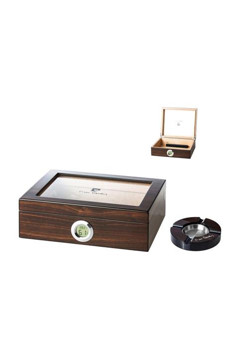 Pierre Cardin Humidor Puro Kutusu Küllük ve Makas Seti ht66