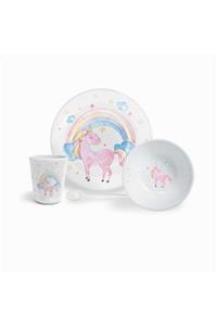 FernCo Kids Magical Unicorn Melamin\n4 Parça Yemek Seti