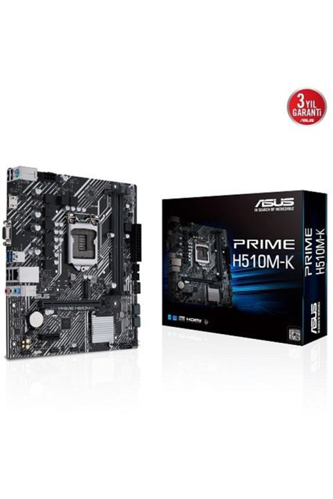 ASUS Prıme H510m-k D-sub Hdmı M.2 Usb3.2 Lga1200 10 Ve 11.nesil