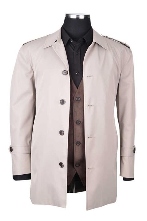 Zeg Slacks Büyük Beden Trençkot/bej