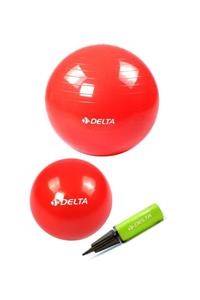 Delta 65 Cm Pilates Topu 25 Cm Mini Denge Topu Ve Pompası Seti