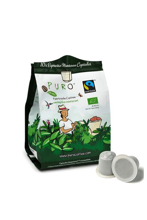 Puro Espresso Monsoon Bio Organik Nespresso Kapsül Kahve 10x5,2 Gr