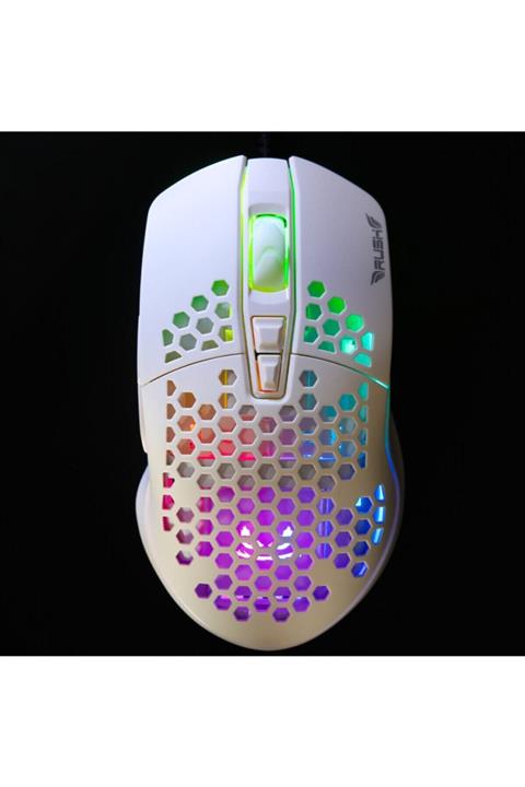 Rush Trepan Rm404 12.800 Dpı Rgb Oyuncu Gaming Mouse Beyaz