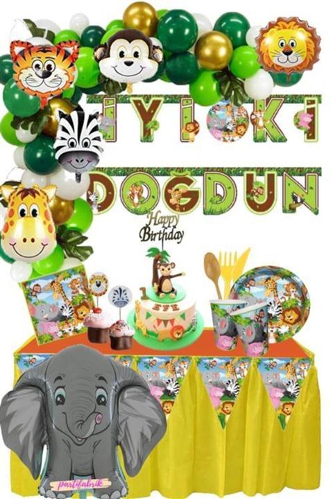 Fixman Mercansüs Safari Temalı Lüks Doğum Günü Parti Seti