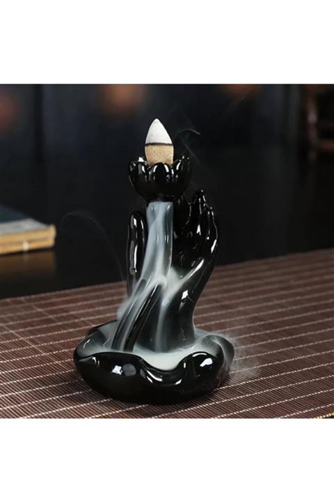 MegaHomeDekor Mini El Figürlü Geri Akış Tütsülük 3 Adet Geri Akış Tütsü
