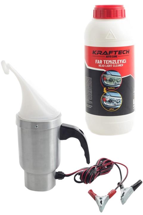 kraftech Buharlı Araba Far Temizleme Far Parlatma Seti 12 Volt