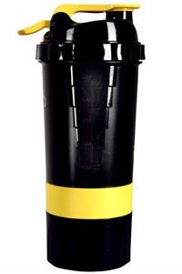Vitargo Özel Tasarım 3 Bölmeli Siyah Shaker 500 ml