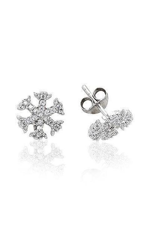 Söğütlü Silver Zirkon Taşlı Kartanesi Küpe