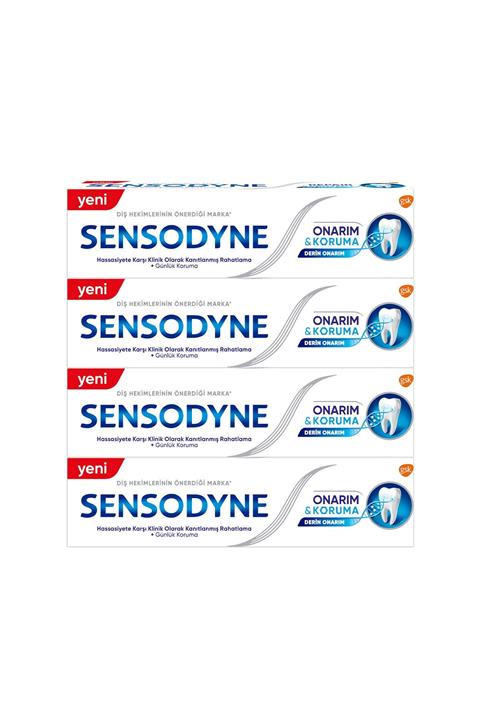 Sensodyne Onarım Ve Koruma 75ml Diş Macunu 4'lü Paket