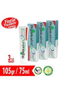 Organicadent Doğal Diş Macunu Florürsüz 75 Ml X 3 Aile Paketi