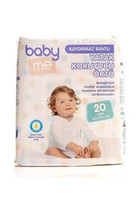 Baby&Me Kaydırmaz Bantlı Yatak Koruyucu Örtü 60x90 cm 20 Adet