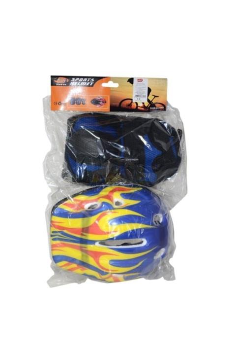 SmartFox Mavi Kask Seti - Çocuk Kaskı Ve Koruma Seti