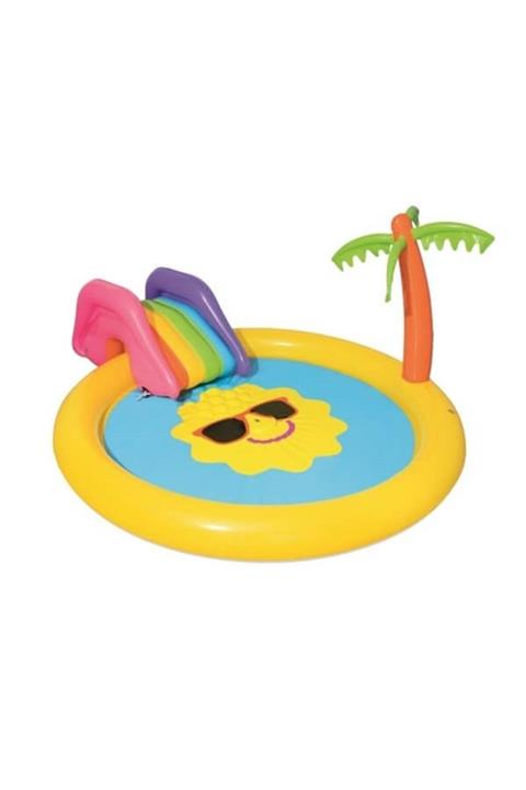 BESTWAY Kaydıraklı Fiskiyeli Emoji Havuz 237x201x104 cm