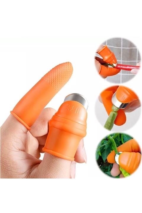 İndirimKap Silikon Parmak Soyacak Parmak Koruyuculu Tırnak Bıçak