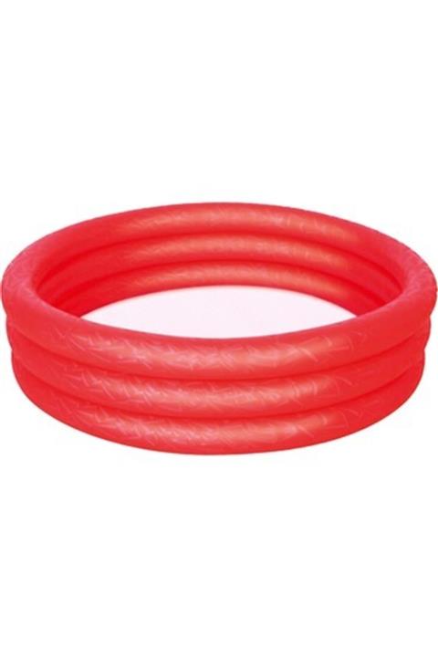 doop Bestway 3 Halkalı Kırmızı Yuvarlak Havuz 122x25cm 51025