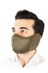 HOTMASK Yıkanabilir Kış Maskesi Haki Renk Erkek Modeli