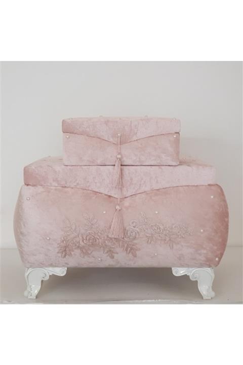 Kırçova Tekstil Şura Hürrem Ikili Çeyiz Sandığı