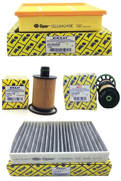 OPAR Fiat Doblo 1.6 Multijet Filtre Bakım Seti
