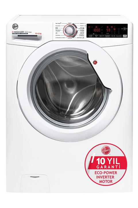 Hoover H3DS 5106TAME-17 A Enerji 10 Kg Yıkama 6 Kg Kurutma 1500 Devir Çamaşır Makinesi