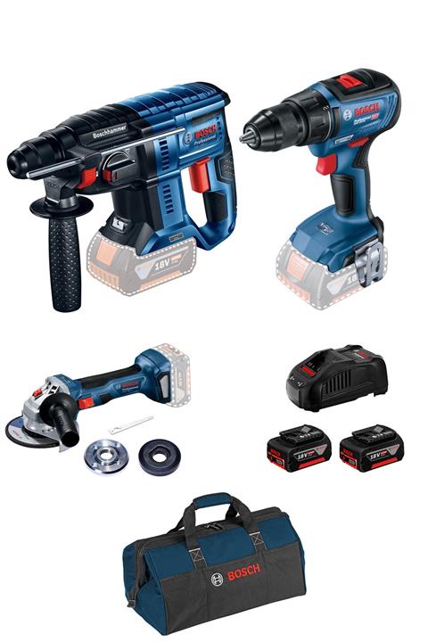 Bosch Promix Gbh 180-li Solo+ Gsr 18v-50li Solo+gws 180li+başlangıç Seti+ Çanta