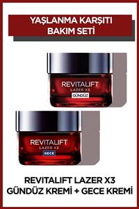 L'Oreal Paris L'Oréal Paris Revitalift Lazer X3 Yoğun Yaşlanma Karşıtı Gündüz Bakım Kremi + Gece Bakım Kremi 50 ml