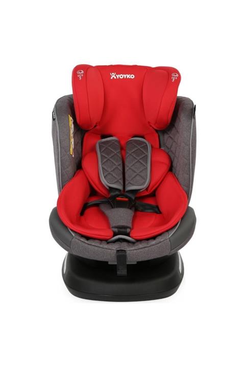 YOYKO Capsule Protect 360 ° Dönebilir Yatabilir 0-36 Kg Deri Oto Koltuğu Isofıx/sıp/latch Kırmızı