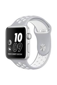 Melikzade Apple Watch Se Uyumlu 6 5 4 3 2 1 Nike Serisi 42mm-44mm Delikli Silikon Spor Kordon