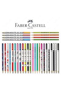 Faber Castell Lüx Mercanlı Karışık Yuvarlak Kurşun Kalem 12 Adet