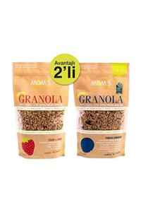 Mom's Natural Foods Kontrol - 2'li Granola - Çilek Chıa 360 Gr - Yabanmersini 360 Gr