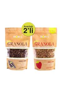 Mom's Natural Foods 2'Lİ GRANOLA - ÇİLEK CHIA 360 gr - KAKAO FINDIK 360 gr