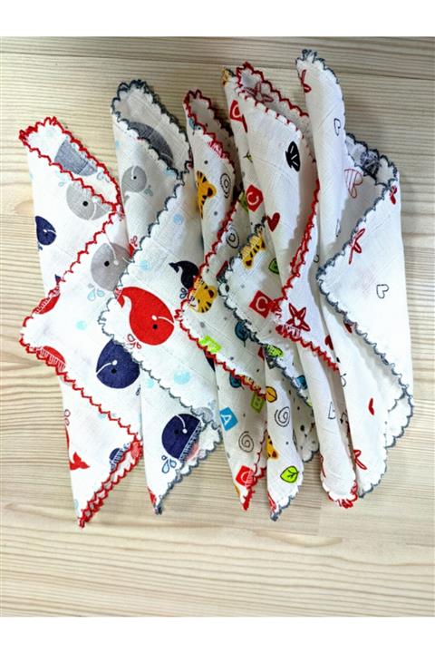 LittlePoffy Müslin Ağız Bezi 6lı Mendil Set