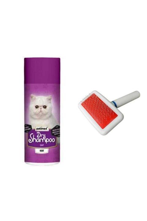 Patimax Kuru Kedi Şampuanı 70 Gr + Beyaz Saplı Kedi Tarak