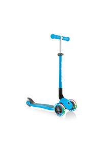 Globber Primo Katlanabilir Işıklı Mavi Çocuk Scooter