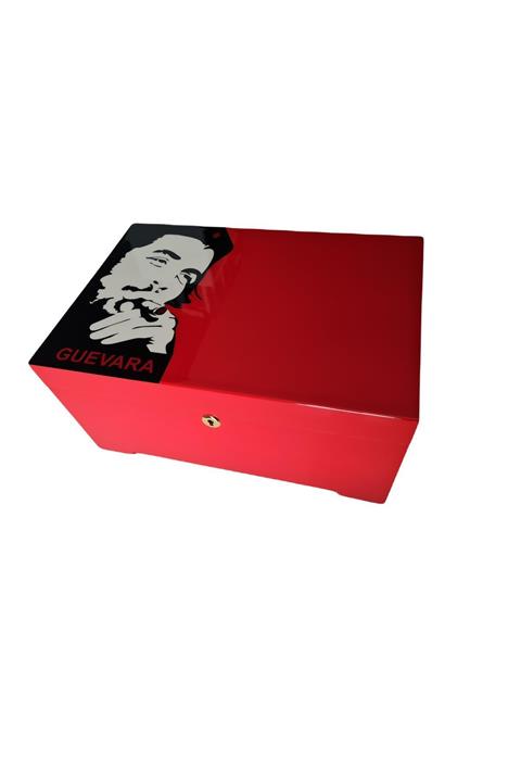 ANGELO Che Guevara Humidor Puro Kutusu Kilitli Kırmızı 30's
